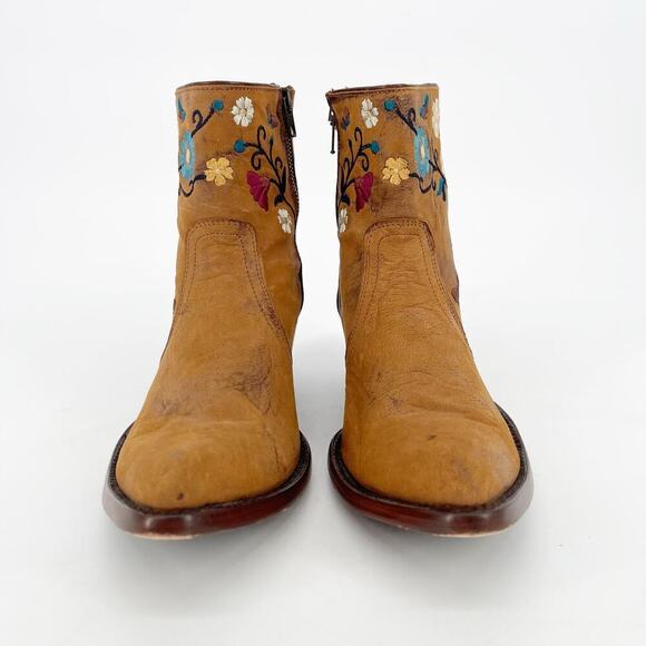 Old Gringo Brass Leather Catlyn Floral Distressed Western Cowgirl Boot size 8 - Picture 5 of 10